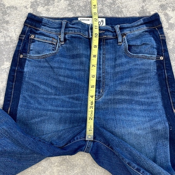Garage Ultra High Rise Jeans Side Stripe Two Tone Skinny Sz 9 - Picture 8 of 11